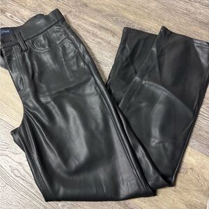 J. Crew Black Leather Trousers